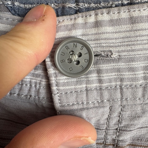 Burnside Men's 38 Chino Walking Shorts Gray Preppy Skater Beach Outdoor Campus - Picture 5 of 15